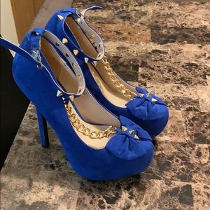 Royal Blue Platform Heels